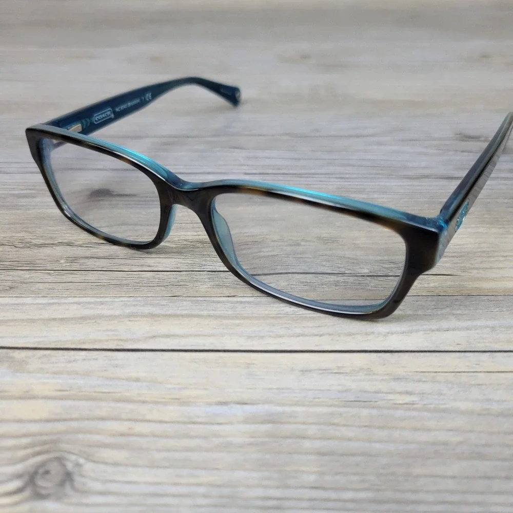 Coach Eyeglasses Frames HC 6040 Brooklyn 5116 Dark Tortoise Teal Women 52-16